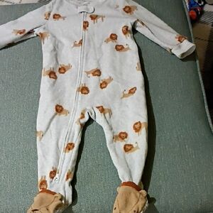 Lion Print Gray Kids Sleeper